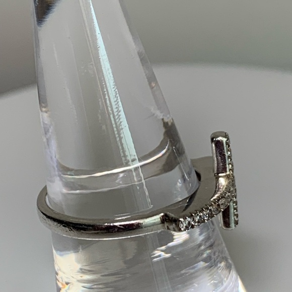 Silpada Sterling Silver & CZ 11.5mm Cross Ring Size 7.5 - Picture 8 of 13